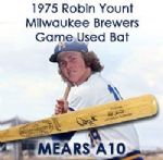 1975 Robin "Rob" Yount Milwaukee Brewers H&B Louisville Slugger Professional Model Game Used Bat (MEARS A10/JSA) “Collection of Team’s Groundskeeper”