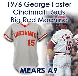 1976 George Foster Cincinnati Reds Game Worn Road Jersey (MEARS A9)