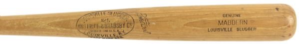 1946-49 Clarence Maddern Chicago Cubs H&B Louisville Slugger Professional Model Bat (MEARS LOA)