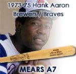 1973-75 Hank Aaron Braves/Brewers H&B Louisville Slugger Professional Model Game Used Bat (MEARS A7) 