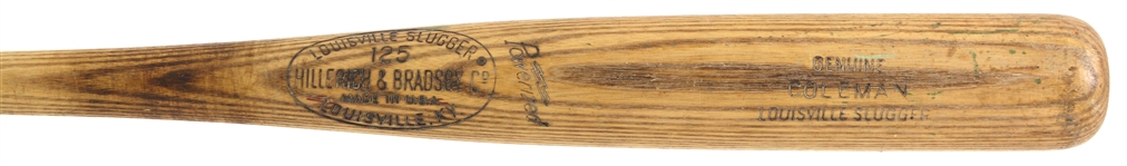 1969-70 Joe Coleman Washington Senators H&B Louisville Slugger Professional Model Game Used Bat (MEARS LOA)