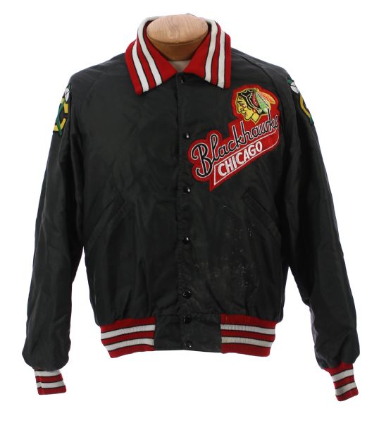 1970s-80s Chicago Blackhawks Quilted DeLong Nylon Jacket 
