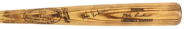 1973-75 Mike Anderson Philadelphia Phillies Signed H&B Louisville Slugger Professional Model Game Used Bat (MEARS LOA/JSA)