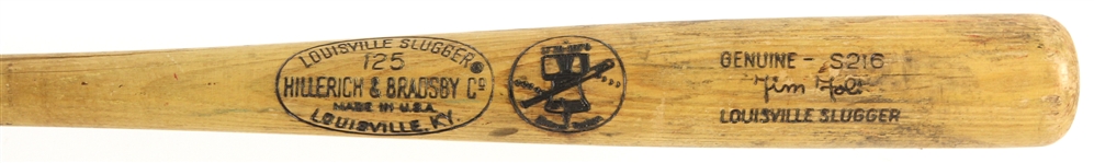 1976 Tim Foli Montreal Expos H&B Louisville Slugger Professional Model Game Used Bat (MEARS LOA)