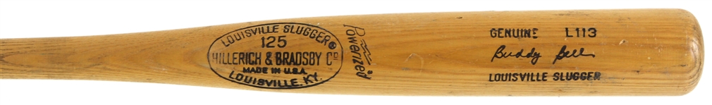1973-75 Buddy Bell Cleveland Indians H&B Louisville Slugger Professional Model Game Used Bat (MEARS LOA)