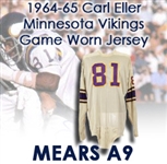 1964-65 Carl Eller Minnesota Vikings Game Worn Road Jersey (MEARS A9) “Gift From Bud Grant”
