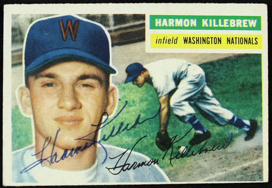 1956 Harmon Killebrew Washington Senators Signed Topps Baseball Card (JSA)