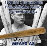 1928-31 Chuck Klein Philadelphia Phillies H&B Louisville Slugger Professional Model Game Used Bat (MEARS A8)