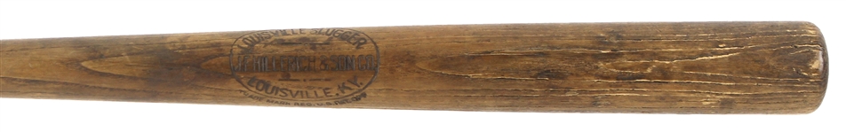 1911-16 JF Hillerich & Son Louisville Slugger Professional Model Game Used Bat (MEARS LOA)