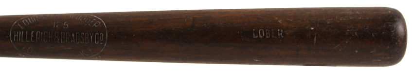 1921 Ty Lober Milwaukee Brewerse H&B Louisville Slugger Professional Model Game Used Bat (MEARS A9) Sidewritten "Wm. McKechnie 8-13-21 Minneapolis BBC"