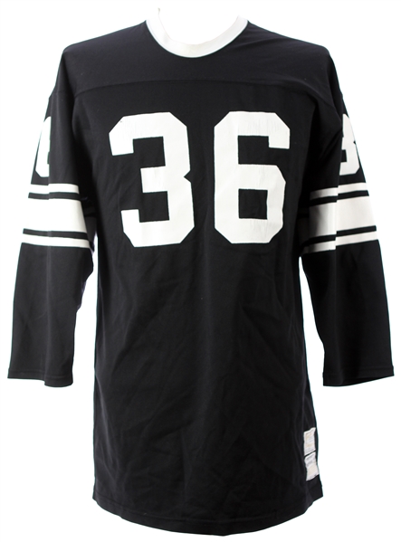 1960s-70s Black Durene #36 Game Worn Sand Knit Football Jersey (MEARS LOA)
