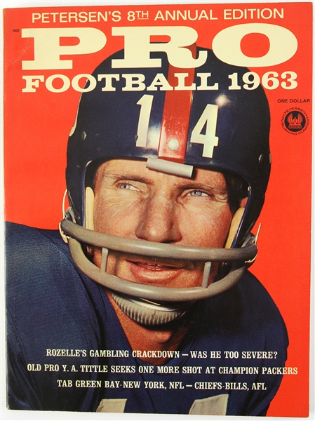 1963 Petersens 8th Annual Pro Football Magazine w/ YA Title Cover