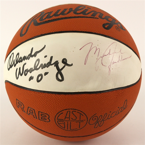 1985-86 Early Career Michael Jordan Chicago Bulls Signed Basketball (JSA)