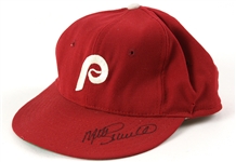 1972 Mike Schmidt Philadelphia Phillies Game Worn Cap (MEARS LOA) “His First Professional Cap”