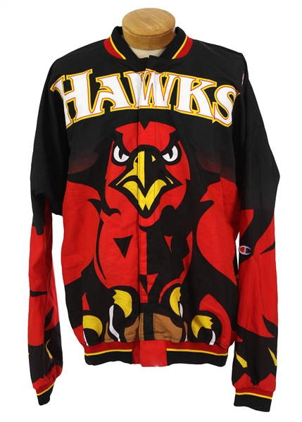 1995-96 Steve Smith Atlanta Hawks Game Worn Warm Up Jacket (MEARS LOA)