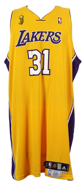 2008 (June 10) Chris Mihm Los Angeles Lakers NBA Finals Jersey (MEARS LOA/MeiGray)