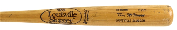 1980 Tim McCarver Philadelphia Phillies Louisville Slugger Professional Model Bat (MEARS LOA)