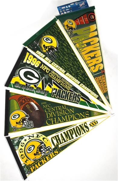 1980-1990s Green Bay Packers 29” Full Size Pennant Collection (19)