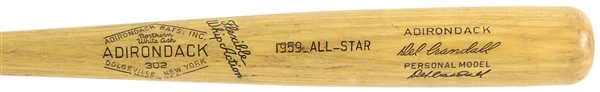 1959 Del Crandall Milwaukee Braves Signed Adirondack Professional Model All Star Game Bat (MEARS LOA/JSA)