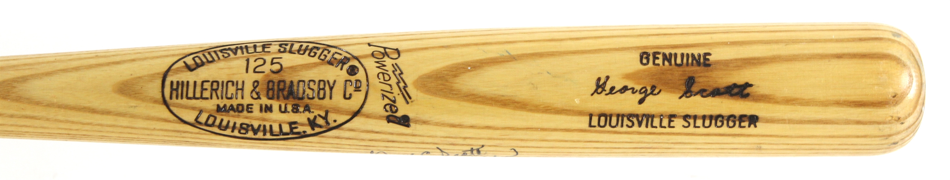 1973-75 George Scott Milwaukee Brewers Signed H&B Louisville Slugger Professional Model Bat (MEARS LOA/JSA)