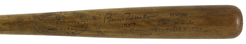 1957 Bobby Richardson New York Yankees Signed H&B Louisville Slugger Professional Model Game Used Bat (MEARS LOA/JSA)