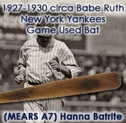 1927-30 Babe Ruth New York Yankees Hanna Batrite Game Used Bat (MEARS A7) “Fresh to the Hobby!”