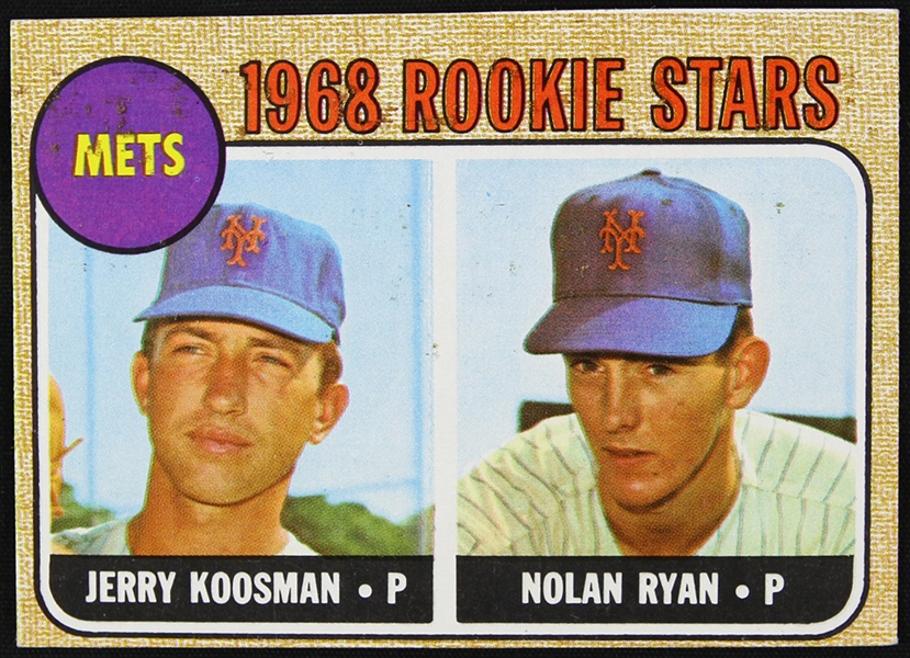 1968 Nolan Ryan Jerry Koosman New York Mets Topps #177 Rookie Baseball Trading Card