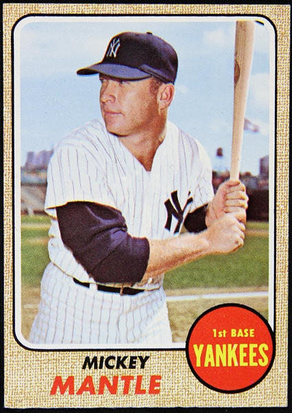 1968 Mickey Mantle New York Yankees Topps #280 Baseball Trading Card