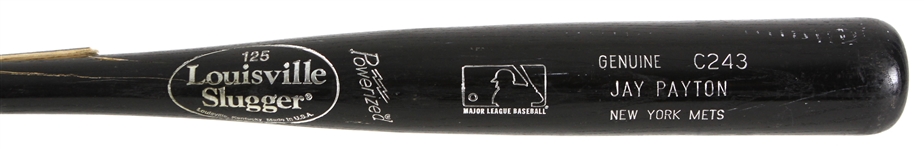 1999-2001 Jay Payton New York Mets Louisville Slugger Professional Model Game Used Bat (MEARS LOA)