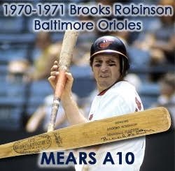 1970-71 Brooks Robinson Baltimore Orioles Signed H&B Louisville Slugger Professional Model Game Used Bat (MEARS A10/JSA)