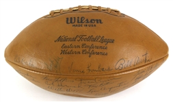 1961 Green Bay Packers World Champions Near Mint Team Signed Football (49 autographs, Vince Lombardi 2x)JSA Auction Letter