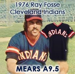 1976 Ray Fosse Cleveland Indians Game Worn Home Jersey W/”Cleveland Sports Spirit of 76” Patch (MEARS A9.5) 