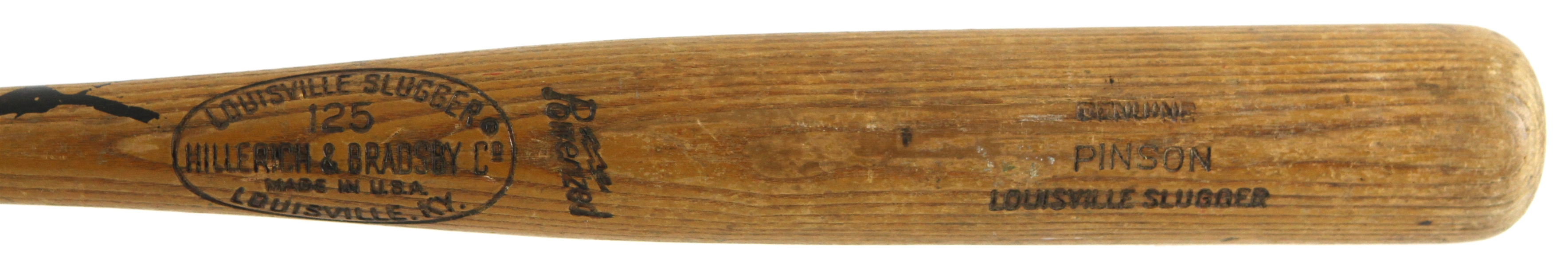 1969-72 Vada Pinson Cardinals/Indians/Angels H&B Louisville Slugger Professional Model Game Used Bat (MEARS LOA)