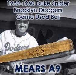 1950-1960 Duke Snider Brooklyn Dodgers H&B Louisville Slugger Autographed Game Used Bat (JSA/MEARS A9)