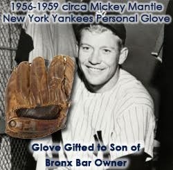 1956-1959 Mickey Mantle New York Yankees Game Worn Glove (Gifted Personally by the Mick!) Original Owner Provenance/MEARS LOA