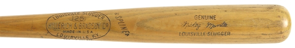 1961-64 Mickey Mantle New York Yankees H&B Louisville Slugger Professional Model Spline Bat (MEARS LOA)