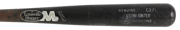 2005 Keith Ginter Oakland Athletics Louisville Slugger M9 Professional Model Game Used Bat (MEARS LOA)