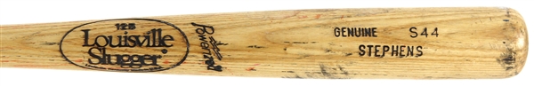 1990 Ray Stephens St. Louis Cardinals Louisville Slugger Professional Model Game Used Bat (MEARS LOA)