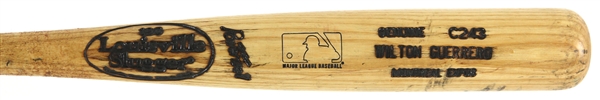 1999-2000 Wilton Guerrero Montreal Expos Louisville Slugger Professional Model Game Used Bat (MEARS LOA)