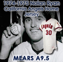 1974-1975 Nolan Ryan California Angels Game Autographed Worn Home Jersey (MEARS A9.5 / JSA) “From the Seasons of 3x 300+ K seasons, 2 No Hitters”