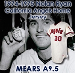 1974-1975 Nolan Ryan California Angels Game Autographed Worn Home Jersey (MEARS A9.5 / JSA) “From the Seasons of 3x 300+ K seasons, 2 No Hitters”