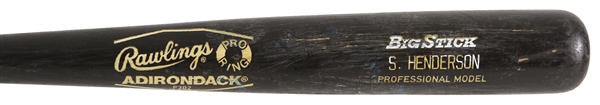 1985 Steve Henderson Oakland Athletics Rawlings Adirondack Professional Model Game Used Bat (MEARS LOA)