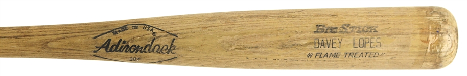 1972-79 Davey Lopes Los Angeles Dodgers Adirondack Professional Model Game Used Bat (MEARS LOA)