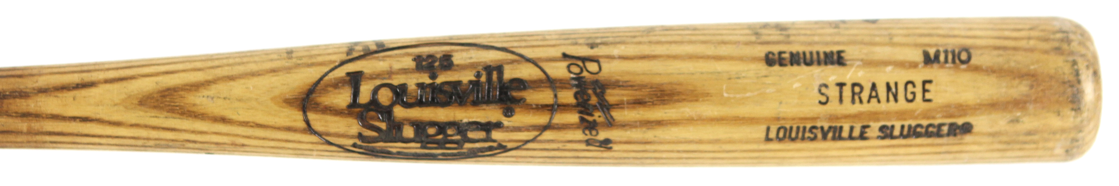 1989 Doug Strange Detroit Tigers Louisville Slugger Professional Model Game Used Bat (MEARS LOA)