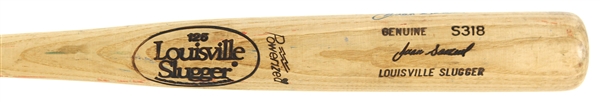 1984-85 Juan Samuel Philadelphia Phillies Signed Louisville Slugger Professional Model Game Used Bat (MEARS LOA/JSA)