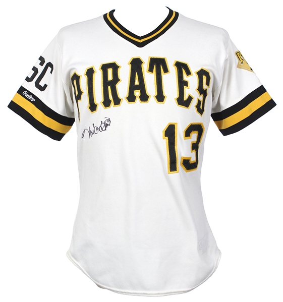 1988 Jose Lind Pittsburgh Pirates Signed Game Worn Home Jersey (MEARS LOA/JSA)