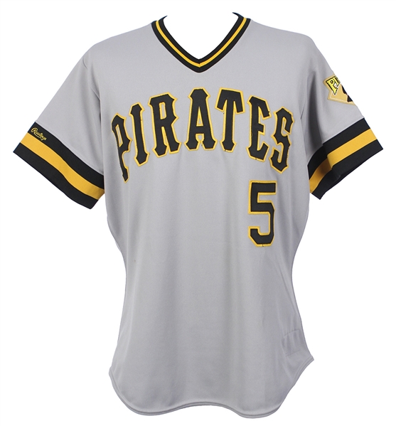 1989 Sid Bream Pittsburgh Pirates Game Worn Road Jersey (MEARS LOA)