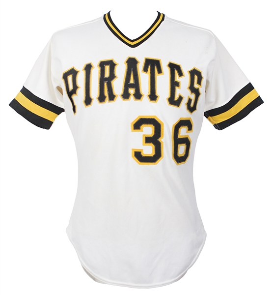 1986 Marvel Wynne Pittsburgh Pirates Spring Training Home Jersey (MEARS LOA)