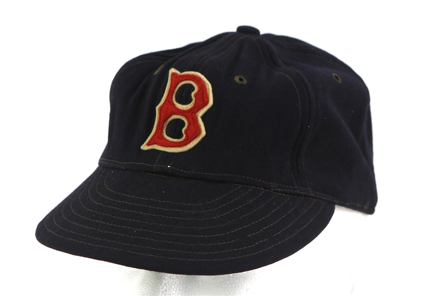 1946-54 Boston Red Sox Game Worn Cap (MEARS LOA)
