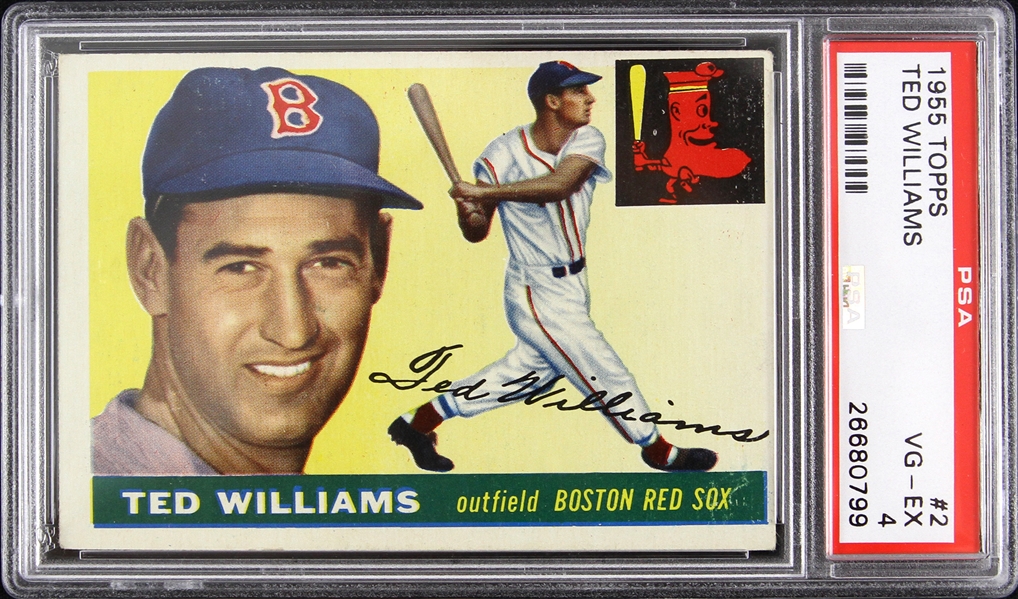 1955 Ted Williams Boston Red Sox Topps Trading Card (PSA Slabbed 4 VG-EX)